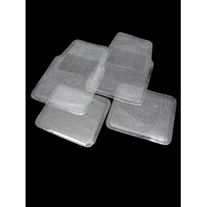 Car Mats 4PC UNIVERSAL CLEAR VINYL AUTO MATS